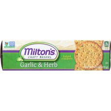 MILTON'S: Multi-Grain Gourmet Crackers Garlic and Herb, 8.3 oz