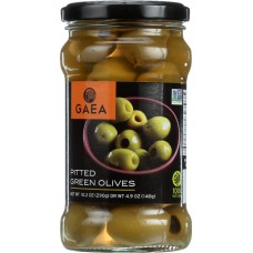 GAEA: Organic Pitted Green Olives, 4.9 Oz