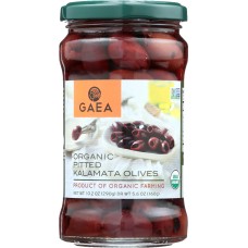 GAEA NORTH AMERICA: Organic Pitted Kalamata Olives, 5.6 oz