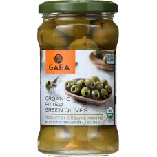 GAEA NORTH AMERICA: Organic Pitted Green Olives, 4.9 oz
