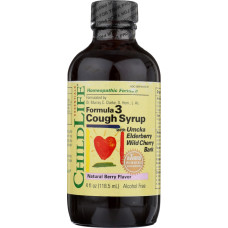 CHILD LIFE: Cough Syrup Formula 3 Berry Natural Flavor, 4 oz CHILD LIFE: Cough Syrup Formula 3 Berry Natural Flavor, 4 oz