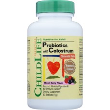 CHILD LIFE: Probiotics with Colustrum Mixed Berry Flavor, 90 tb