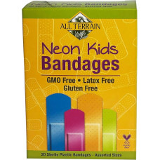 ALL TERRAIN: Neon Kids Bandages, 20 pc