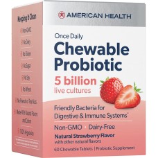 AMERICAN HEALTH: Probiotic Chew Strawberry, 60 tb