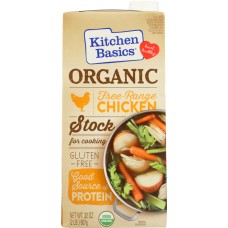 KITCHEN BASICS: Broth Free Range Chicken Organic, 32 oz