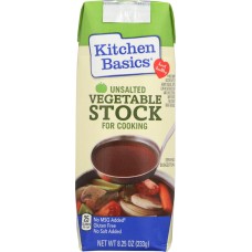 KITCHEN BASICS: Stock Vegetable Unsalted Gluten Free, 8.25 oz