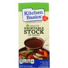 KITCHEN BASICS: Unsalted Vegetable Cooking Stock, 32 Oz