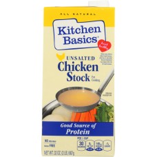 KITCHEN BASICS: Unsalted Chicken Cooking Stock, 32 Oz
