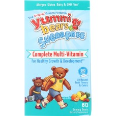YUMMI BEARS: Sugar Free Complete Multi-Vitamin Natural Fruit, 60 Gummy Bears