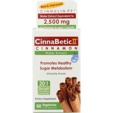 HERO NUTRITIONAL: CinnaBetic II Water Extract Cinnamon, 60 Veggie Caps