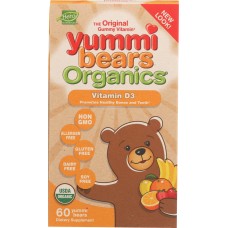 YUMMI BEARS: Vitamin D3 Organic, 60 pc