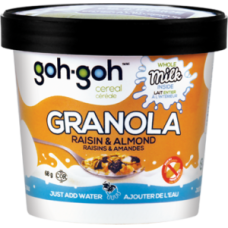 GOH GOH CEREAL: Cereal Cups Raisin and Almond, 68 gm