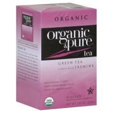 ORGANIC & PURE: Tea Green Jasmn Org, 18 bg