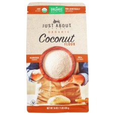 JUST ABOUT FOODS: Flour Coconut Org, 1 lb