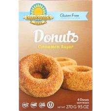 KINNIKINNICK: Gluten Free Cinnamon Sugar Donuts, 9.5 oz