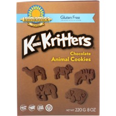 KINNIKINNICK: Gluten Free KinniKritters Chocolate Animal Cookies, 8 oz