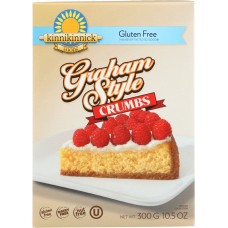 KINNIKINNICK: Gluten Free Graham Style Crumbs, 10.5 oz