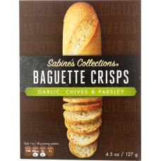 SABINES COLLECTIONS: Garlic Chive Parsley Baguette Crisps, 4.5 oz