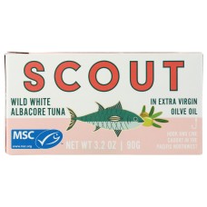 SCOUT: Wild Albacore Tuna In Organic Olive Oil, 3.2 oz
