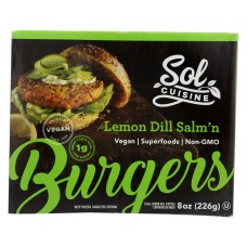 SOL CUISINE: Lemon Dill Salmân Burger, 8 oz