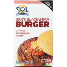 SOL CUISINE: Spicy Black Bean Burger, 10 oz