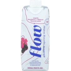 FLOW WATER: Water Alkaline Blackberry Hibiscus Organic, 16.9 fo