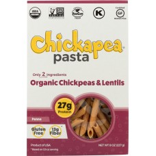 CHICKAPEA: Organic ChickPea and Red Lentil Pasta Penne, 8 oz