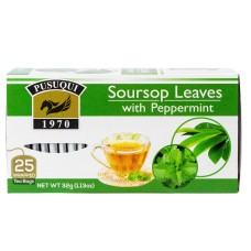 PUSUQUI: Tea Soursp Leaves Pprmint, 25 BG