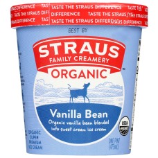 STRAUS: Ice Cream Vanilla Bean, 1 pt