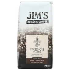 JIMS ORGANIC COFFEE: Organic French Roast Whole Bean Coffee, 11 oz