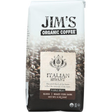 JIM'S ORGANIC COFFEE: Italian Roast Whole Bean, 11 Oz