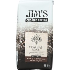 JIM'S ORGANIC COFFEE: Italian Roast Whole Bean, 11 Oz