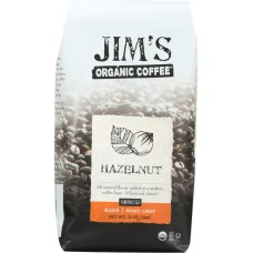 JIM'S ORGANIC COFFEE: Hazelnut Ground, 12 oz