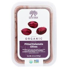 DIVINA: Organic Pitted Kalamata Olives, 4.2 oz