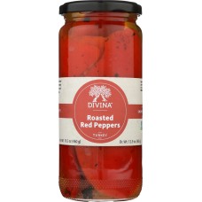 DIVINA: Roasted Sweet Red Peppers, 13 oz