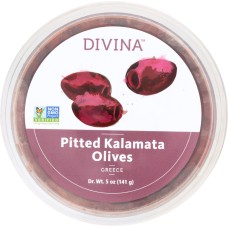 DIVINA: Olive Kalamata Pitted Natural, 5 oz
