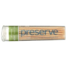 PRESERVE: Mint Tea Tree Toothpicks, 35 pc