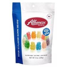 ALBANESE: Sour Gummi Bear 12 Variety Flavors, 8 oz