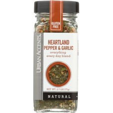 URBAN ACCENTS: Heartland Pepper & Garlic Seasoning, 2.7 oz