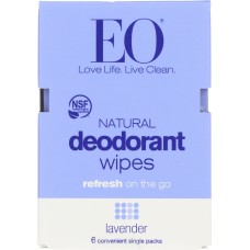 EO: Deodorant Lavender Wipes, 1 ea