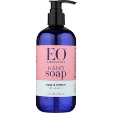 EO: Hand Soap Rose and Lemon, 12 oz