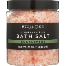 EVOLUTION SALT: Himalayan Pink Bath Salt Coarse Eucalyptus, 26 oz