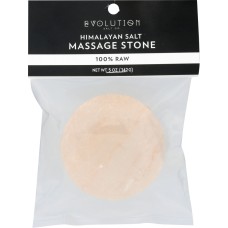 EVOLUTION SALT: Himalayan Salt Massage Stone Round Flat, 10 oz