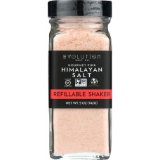 EVOLUTION SALT CO.: Gourmet Pink Himalayan Salt Refillable Shaker, 5 oz