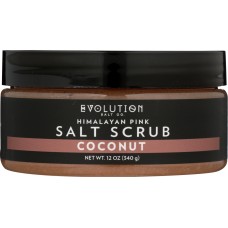 EVOLUTION SALT: Himalayan Body Salt Scrub Coconut, 12 oz