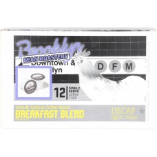BROOKLYN BEAN ROASTERY: Coffee Single Serve Decaf Breakfast (12 pc), 5 oz
