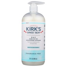 KIRKS: Cleanser 3in1 Frag Free, 32 fo