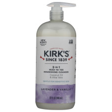 KIRKS: 3-in-1 Nourishing Cleanser Lavender and Vanilla, 32 fo KIRKS: 3-in-1 Nourishing Cleanser Lavender and Vanilla, 32 fo