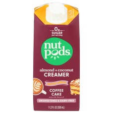 NUTPODS: Creamer Unsweetened Coffee Cake, 11.2 fo