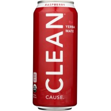 CLEAN CAUSE: Tea Yerba Mate Raspberry, 16 fo